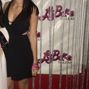 Express cut out little black dress